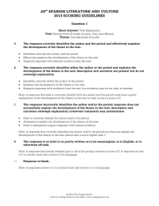 ap® spanish literature and culture 2013 scoring guidelines