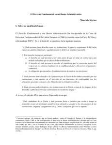 Nota sobre el Derecho Fundamental a la Buena