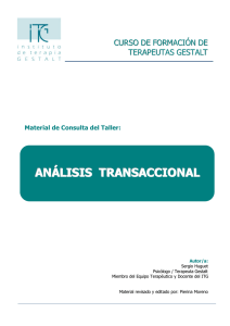 Analisis Transaccional - Instituto de Terapia Gestalt