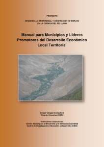Manual para Municipios y Líderes Promotores del Desarrollo