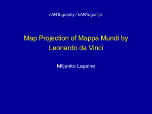 Map Projection of Mappa Mundi by Leonardo da Vinci