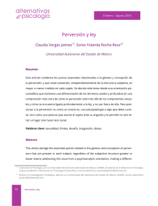 Perversión y ley - Revista Alternativas en Psicología