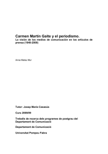 Carmen Martín Gaite y el periodismo. - e