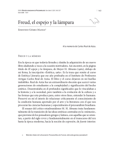 Freud, el espejo y la lámpara - Asociación Psicoanalítica del Uruguay