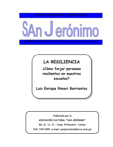 la resiliencia - CER la Candelaria