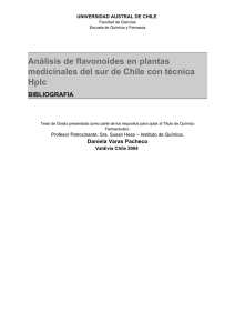 Análisis de flavonoides en plantas medicinales del sur de Chile con