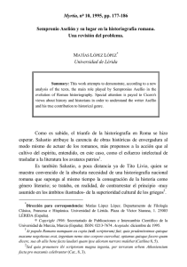 Myrtia, n1 10, 1995, pp. 177-186 Sempronio Aselión y su lugar en la