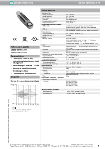 1 Sensor ultrasónico UB300-18GM40A-I-V1