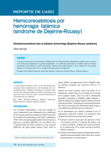 Hemicoreoatetosis por hemorragia talámica (síndrome de Dejérine