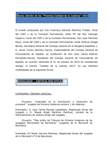 El Jurado compuesto por Don Francisco Gerardo Martínez Tristán