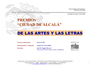 Palmarés Las Artes y las Letras - Ayuntamiento de Alcala de Henares