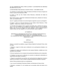 ley de coordinacion fiscal para el estado y los municipios de