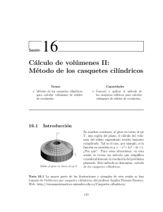 Cálculo de volúmenes II: Método de los casquetes cil