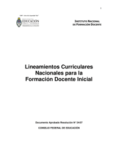 Lineamientos Curriculares Nacionales para la Formación Docente