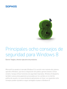 Principales ocho consejos de seguridad para Windows 8