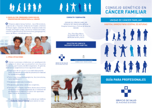 Consejo genético en el cáncer familiar pdf