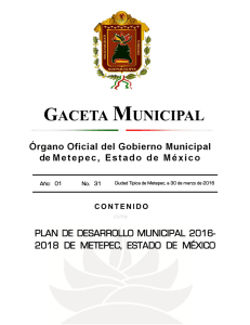 PLAN DE DESARROLLO MUNICIPAL 2016