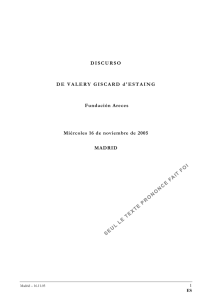 Discurso de Valéry Giscard d´Estaing