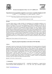 Dependencia de las propiedades magn&eacute;ticas con el espesor en