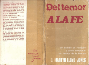 Del temor a la fe- M.Lloyd Jones