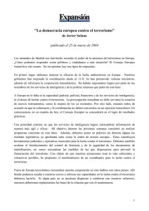 "La democracia europea contra el terrorismo"