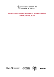 CONSULTAS NACIONALES A ORGANIZACIONES DE LA