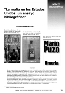 "La mafia en los Estados Unidos: un ensayo biblioqrafico`