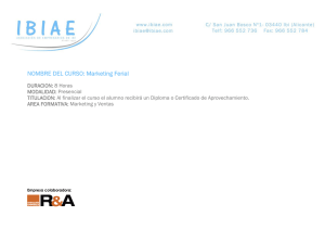 Curso Marketing Ferial IBIAE