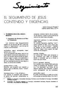 EL SEGUIMIENTO DE JESUS: CONTENIDO y EXIGENCIAS