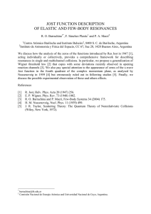 jost function description of elastic and few