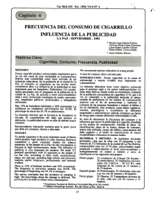 frecuencia del consumo de cigarrillo influencia de la