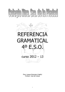 English Grammar Reference - Colegio Nuestra Señora de la