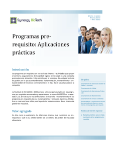 Programas pre- requisito: Aplicaciones pra cticas