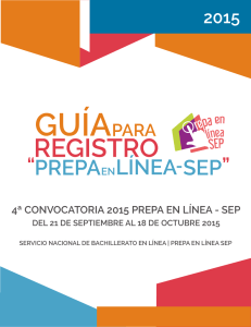 4ª CONVOCATORIA 2015 PREPA EN LÍNEA