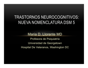 trastornos neurocognitivos: nueva nomenclatura