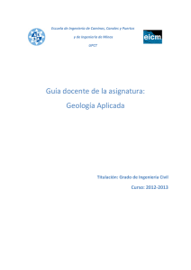 Geología Aplicada - Universidad Politécnica de Cartagena