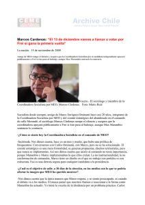 Marcos Cardenas: “El 13 de diciembre vamos a llamar a votar por
