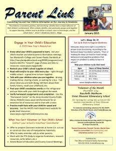 January 2015 Engage in Your Child`s Education