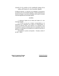Acuerdo - Nombrando Capitan de milicias a´ don Estanislao Arguello