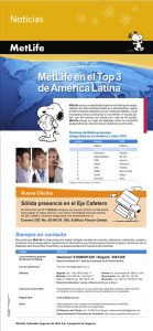 PAGINA NOTICIAS.p65 - MetLife Colombia Seguros de Vida SA