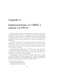 Capítulo 9 Implementación en VHDL y síntesis en FPGA