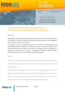 Los conflictos fronterizos en Iberoamérica y la integración en