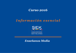 Curso 2016 Información esencial - Colegio Internacional SEK Chile