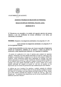 Rectificación Calificaciones Segundo Ejercicio y Fecha del Tercero