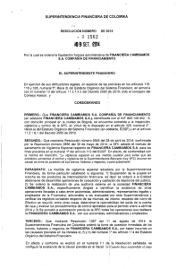 Resolución 1562 - Superintendencia Financiera de Colombia
