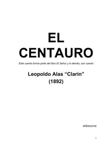 Alas Clarin, Leopoldo, EL CENTAURO