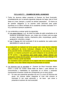 Examen de Nivel Avanzado - Academia Pedro González