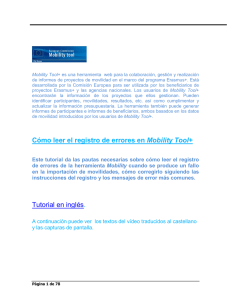 Tutorial Como leer el registro de error en Mobility Tool