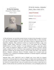 El Zar de Asturias. Alejandro Pidal y Mon (1846
