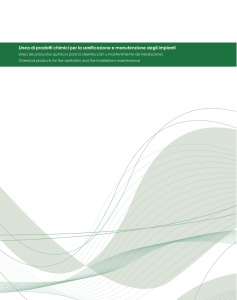 Linea di prodotti chimici per la sanificazione e